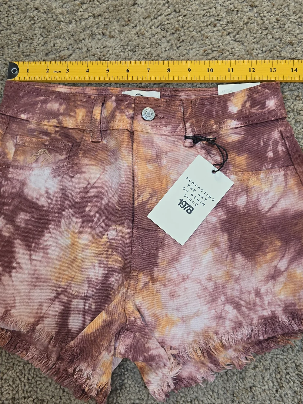 NWT Jordache Vintage Chloe High Rise Tie Dye Denim Shorts Size 27 ☀️